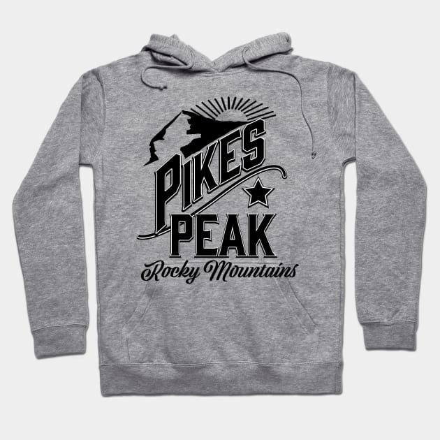 Pikes Peak Rocky Mountains Hoodie by nickemporium1